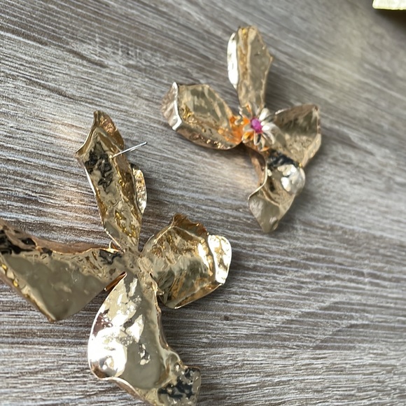 Bohemian flower statement earrings N19 - Picture 3 of 4